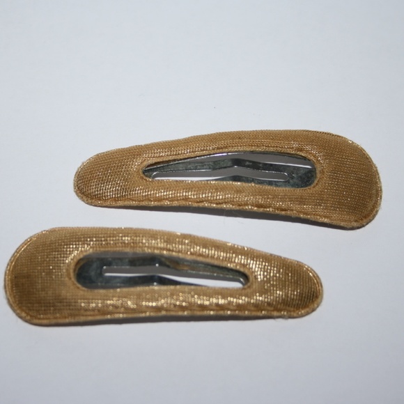 Vintage Accessories - set of Vintage gold over-sized barrettes